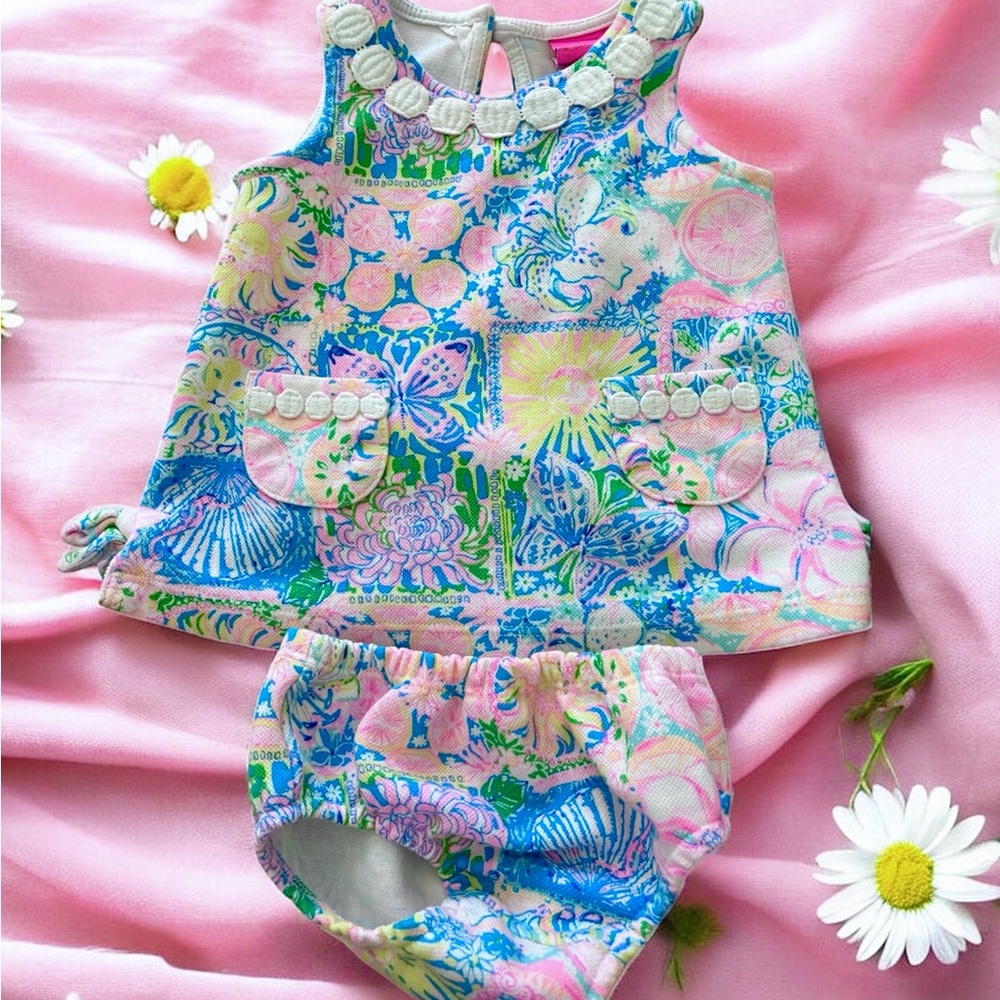 Lilly Pulitzer Baby Girl's 2-Piece Shift Dress & Bloomers Set 6-12M